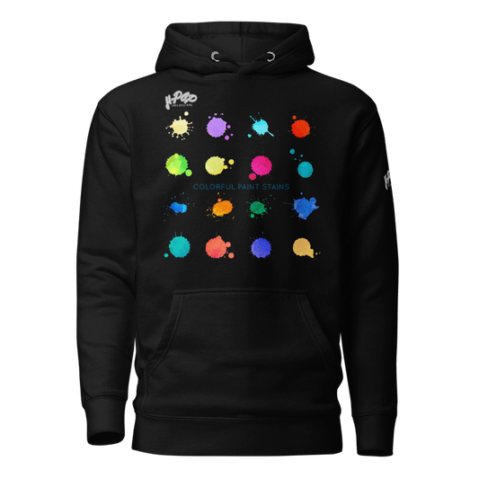Felpa con cappuccio unisex COLORFUL PAINT STAINS hoodie