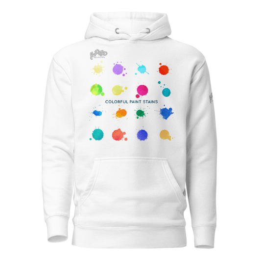Felpa con cappuccio unisex COLORFUL PAINT STAINS hoodie